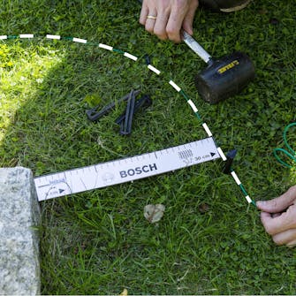 Legg ut avgrensningskabelen Legg ut avgrensningskabelen